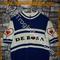 VINTAGE  maglia  Ciclismo G S  DE ROSA ricamata '70s 